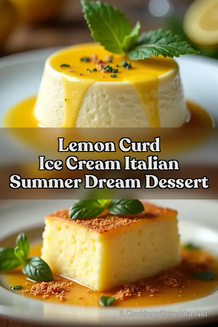 Lemon Curd Ice Cream Italian Summer Dream Dessert