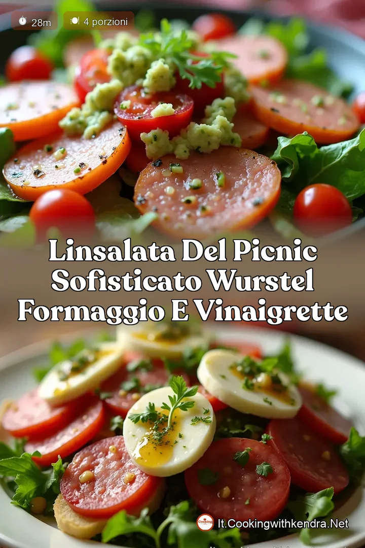 LInsalata del Picnic Sofisticato Wurstel Formaggio e Vinaigrette