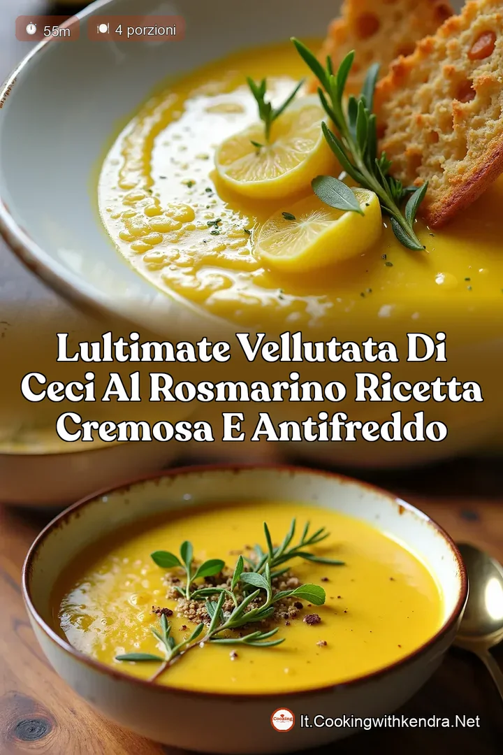 LUltimate Vellutata di Ceci al Rosmarino Ricetta Cremosa e AntiFreddo