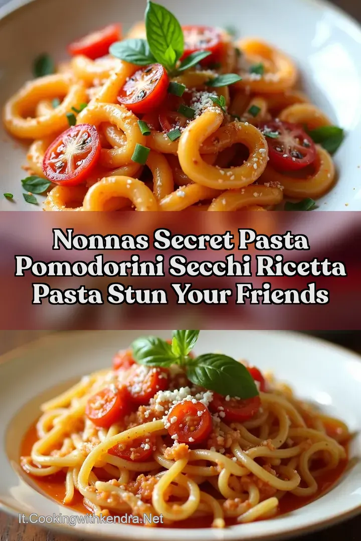 Nonnas Secret Pasta pomodorini secchi ricetta pasta Stun Your Friends
