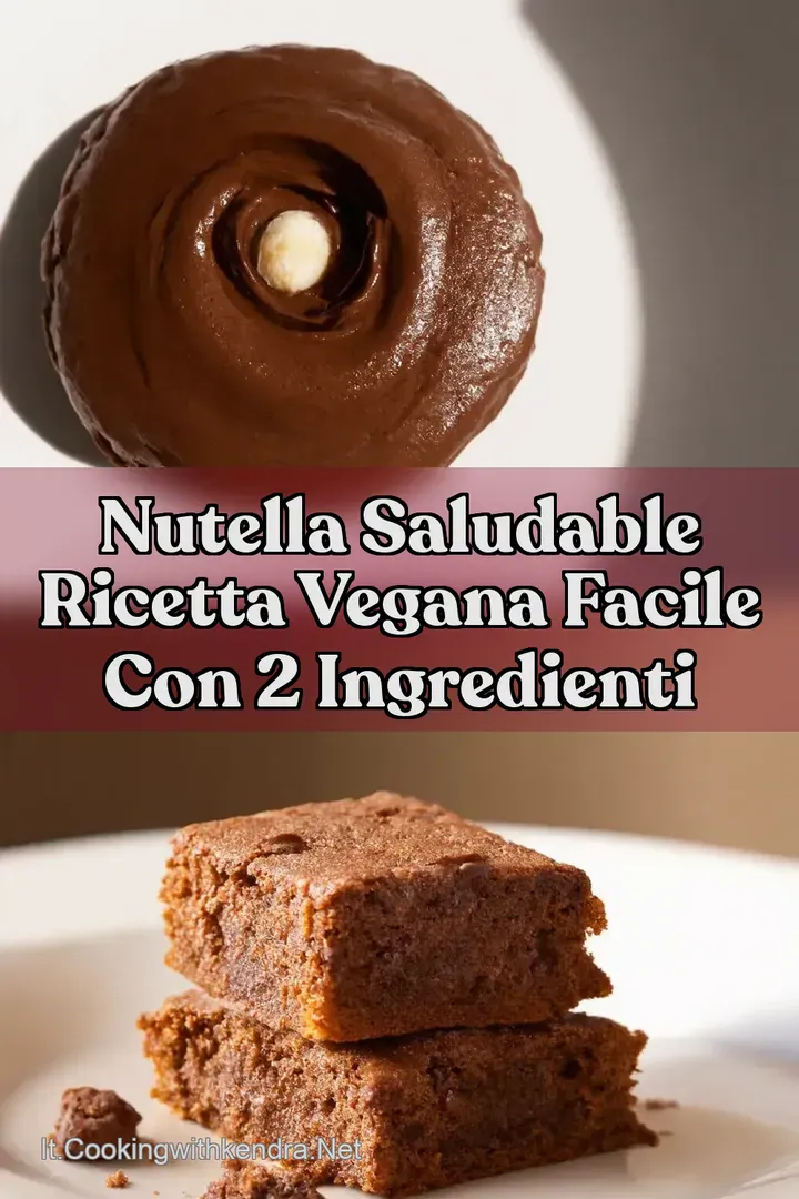 Nutella Saludable Ricetta Vegana Facile con 2 Ingredienti