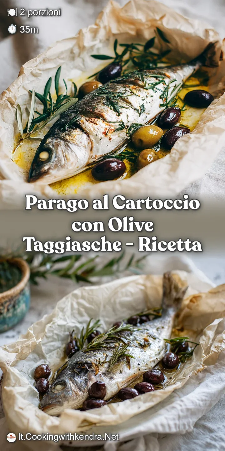Close-up: moist, flaky fish with briny olives and fragrant herbs. Hints of steam rising convey warmth and delicious aromas.