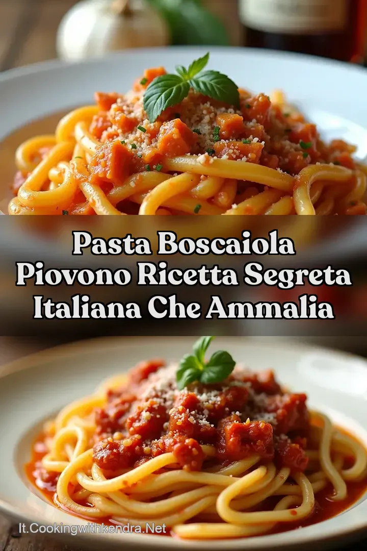 Pasta Boscaiola Piovono Ricetta Segreta Italiana che Ammalia