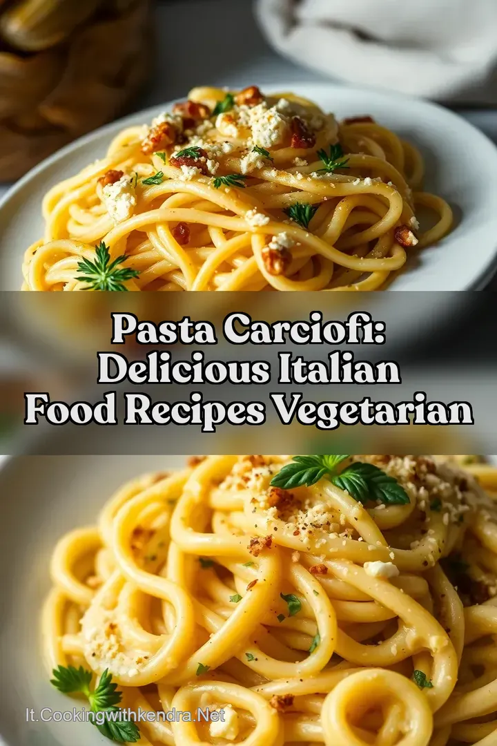 Pasta Carciofi: Delicious Italian Food Recipes Vegetarian