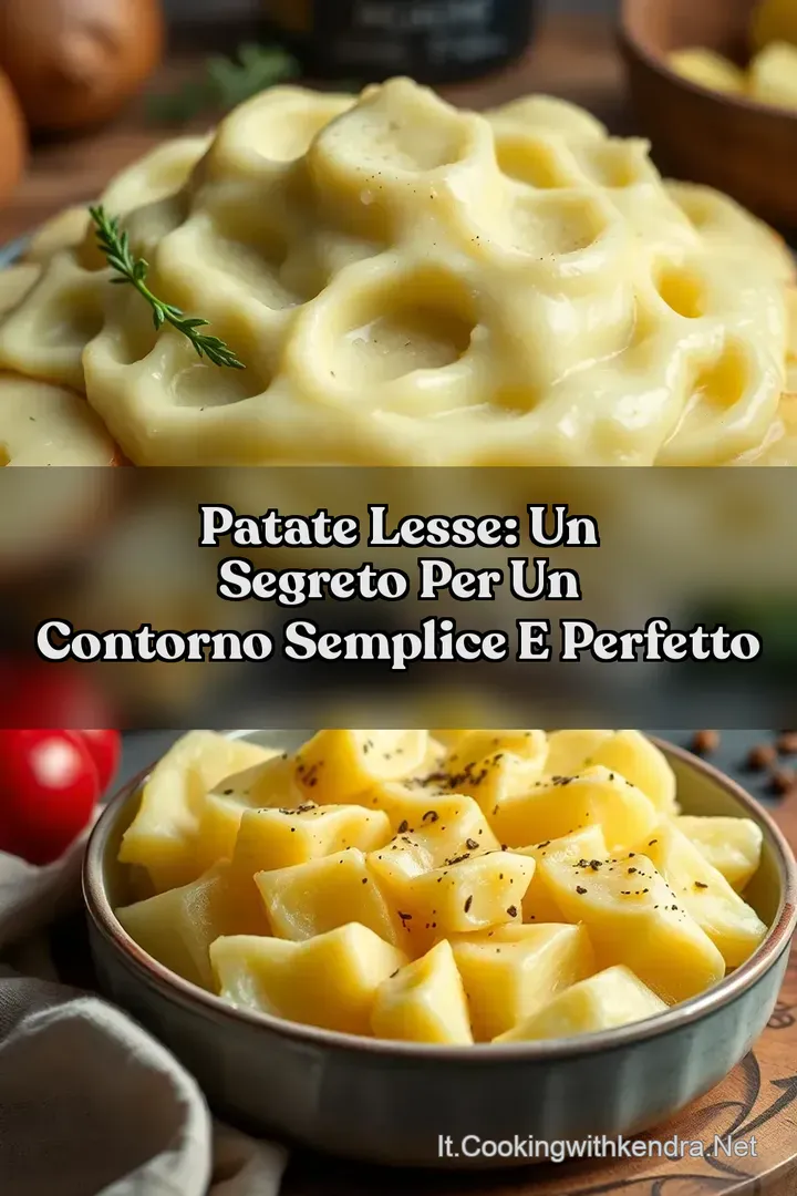 Patate Lesse: Un Segreto Per Un Contorno Semplice e Perfetto