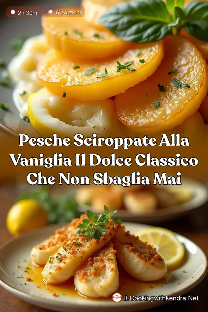Pesche Sciroppate alla Vaniglia Il Dolce Classico Che Non Sbaglia Mai