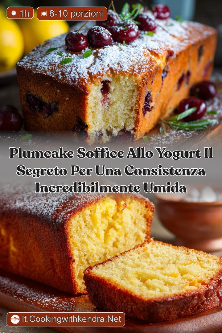 Plumcake Soffice allo Yogurt il segreto per una consistenza incredibilmente umida