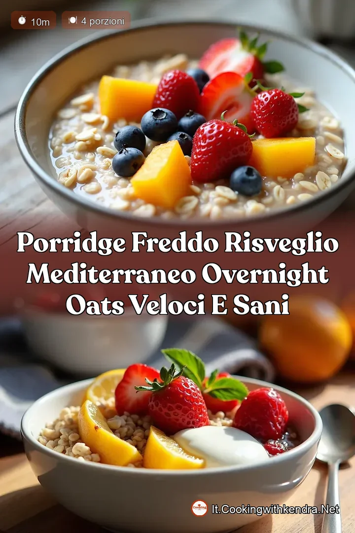 Porridge Freddo Risveglio Mediterraneo Overnight Oats Veloci e Sani