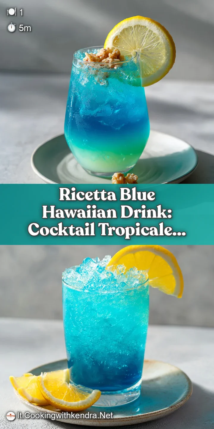 Close-up of a Blue Hawaiian cocktail: icy, electric blue, with a juicy pineapple garnish, condensation clinging to the glass.