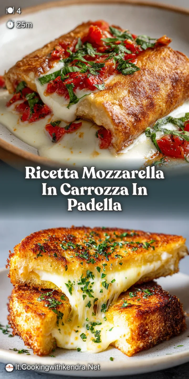 Close-up of oozing, melted mozzarella peeking from between golden-brown bread slices. A tempting and savory Italian appeti...