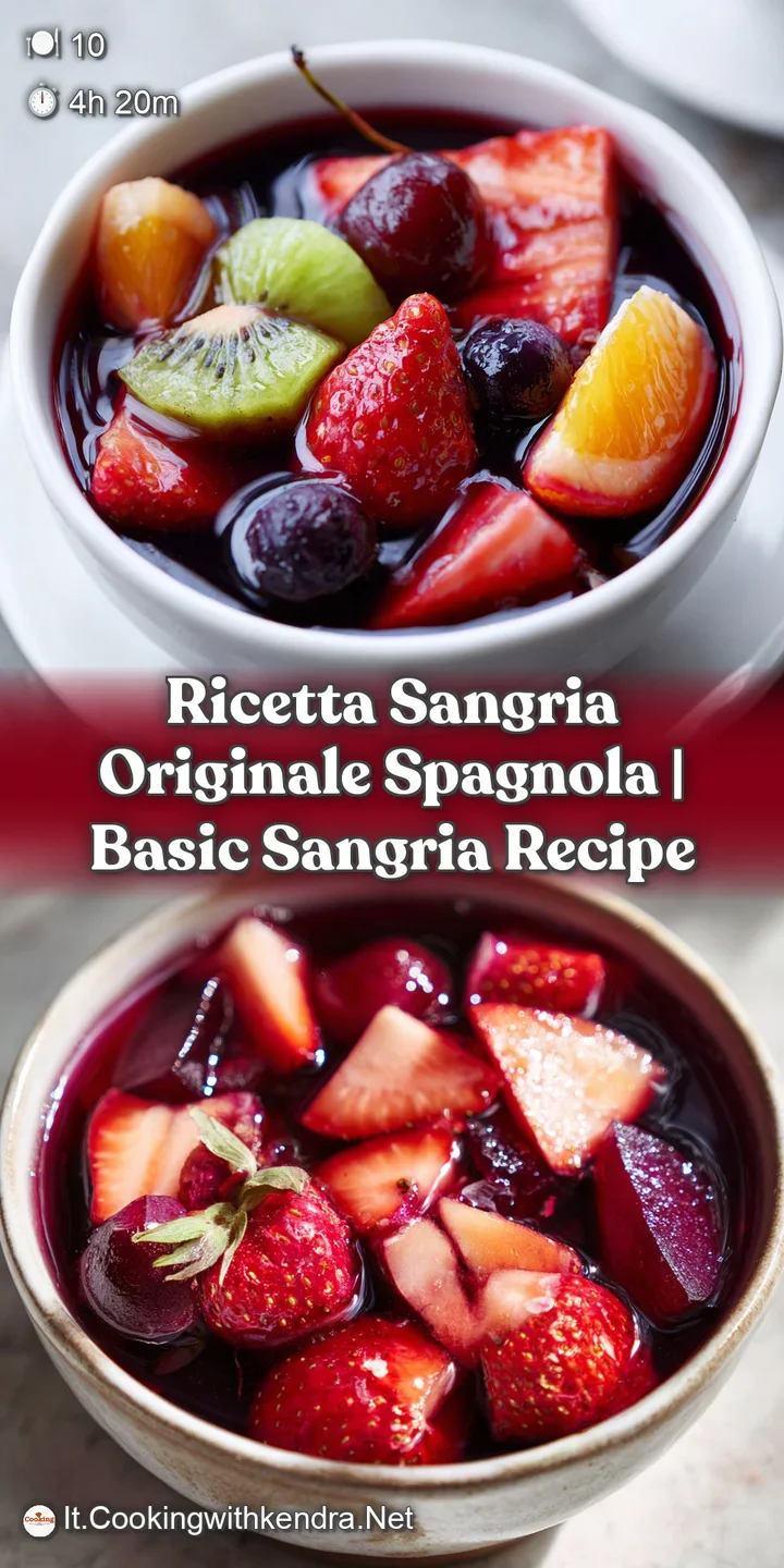 Close-up of chilled sangria, showcasing ruby hues, floating lemon wedges, and red apple slices.