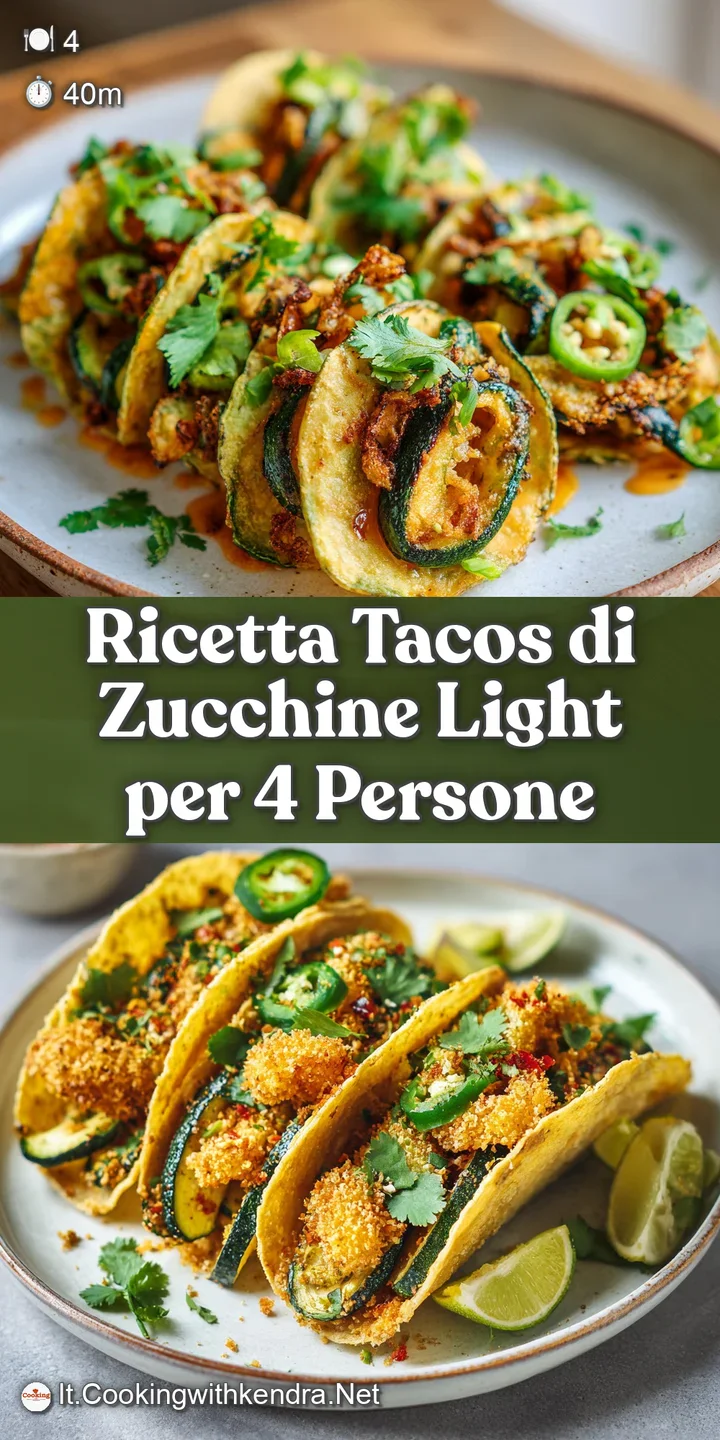 Close-up of a delicious zucchini taco: vibrant green zucchini, golden toasted tortilla, and creamy white sauce details are...
