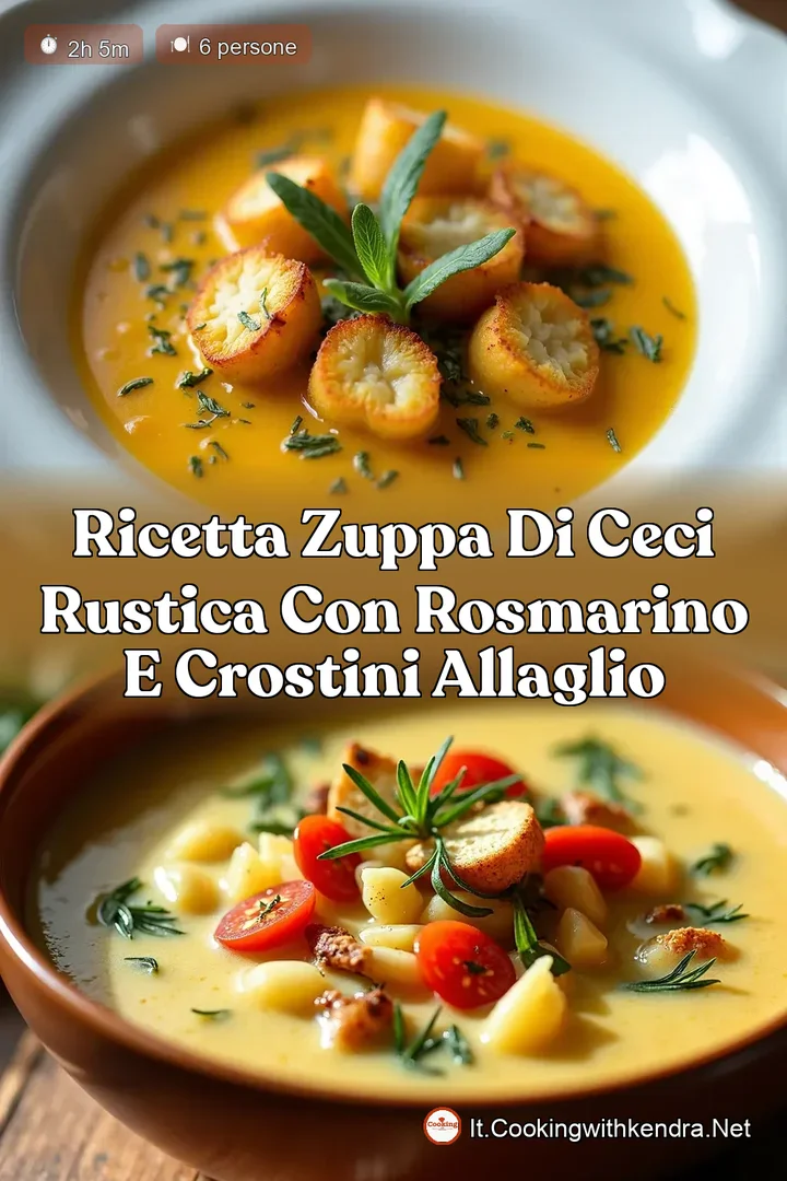 Ricetta Zuppa di Ceci Rustica con Rosmarino e Crostini allAglio