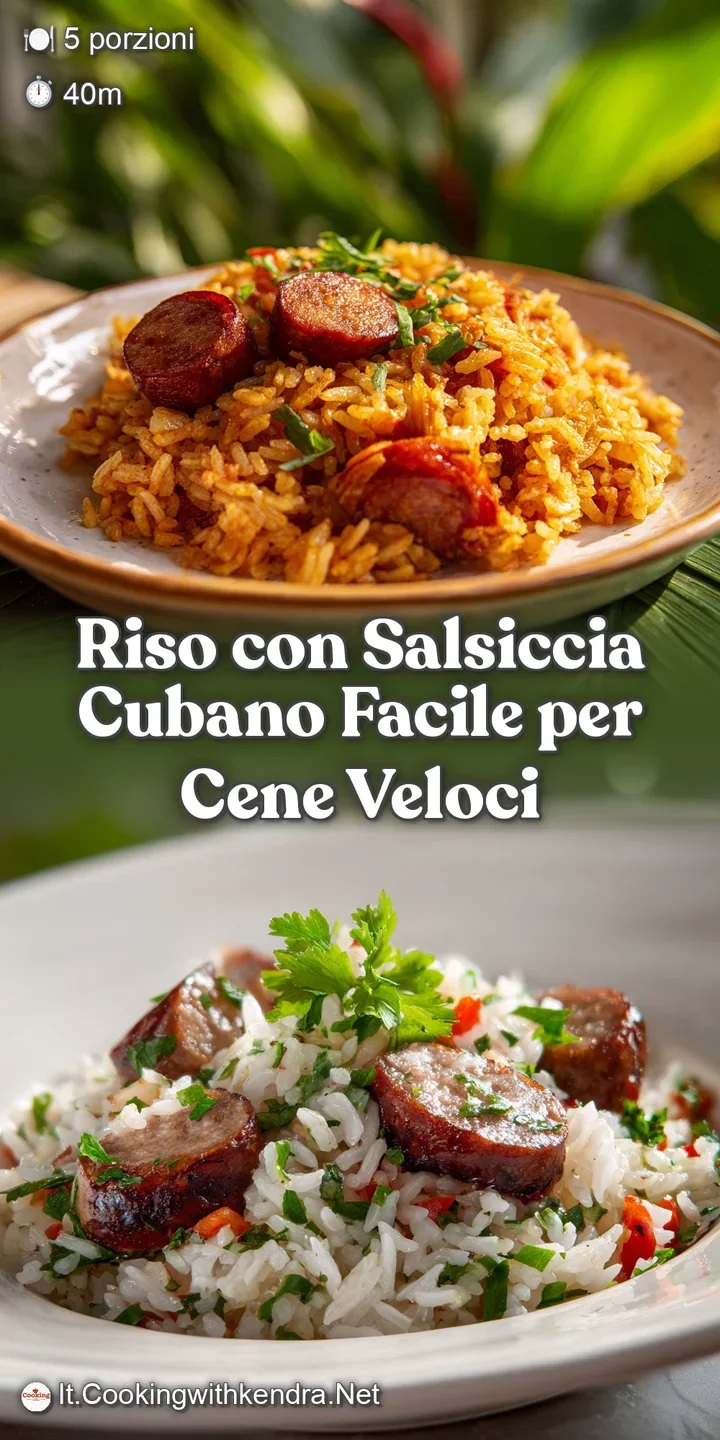 Close-up of creamy, parmesan-infused rice studded with savory sausage chunks and flecks of fresh herbs. Warm, inviting tex...