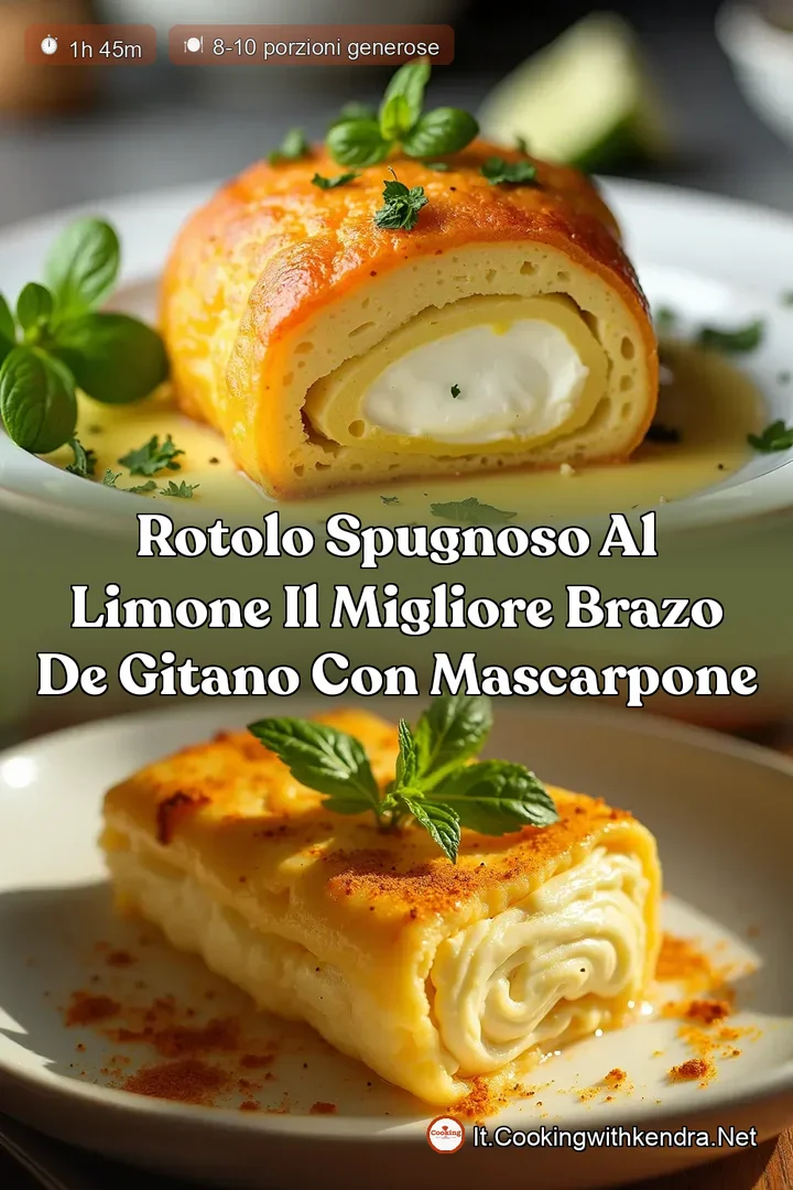 Rotolo Spugnoso al Limone Il Migliore Brazo de Gitano con Mascarpone