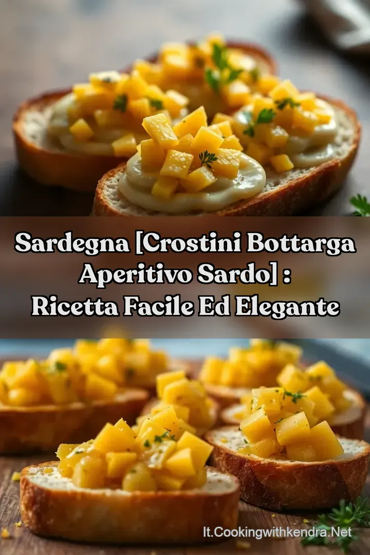 Sardegna [Crostini Bottarga Aperitivo Sardo] : ricetta facile ed elegante