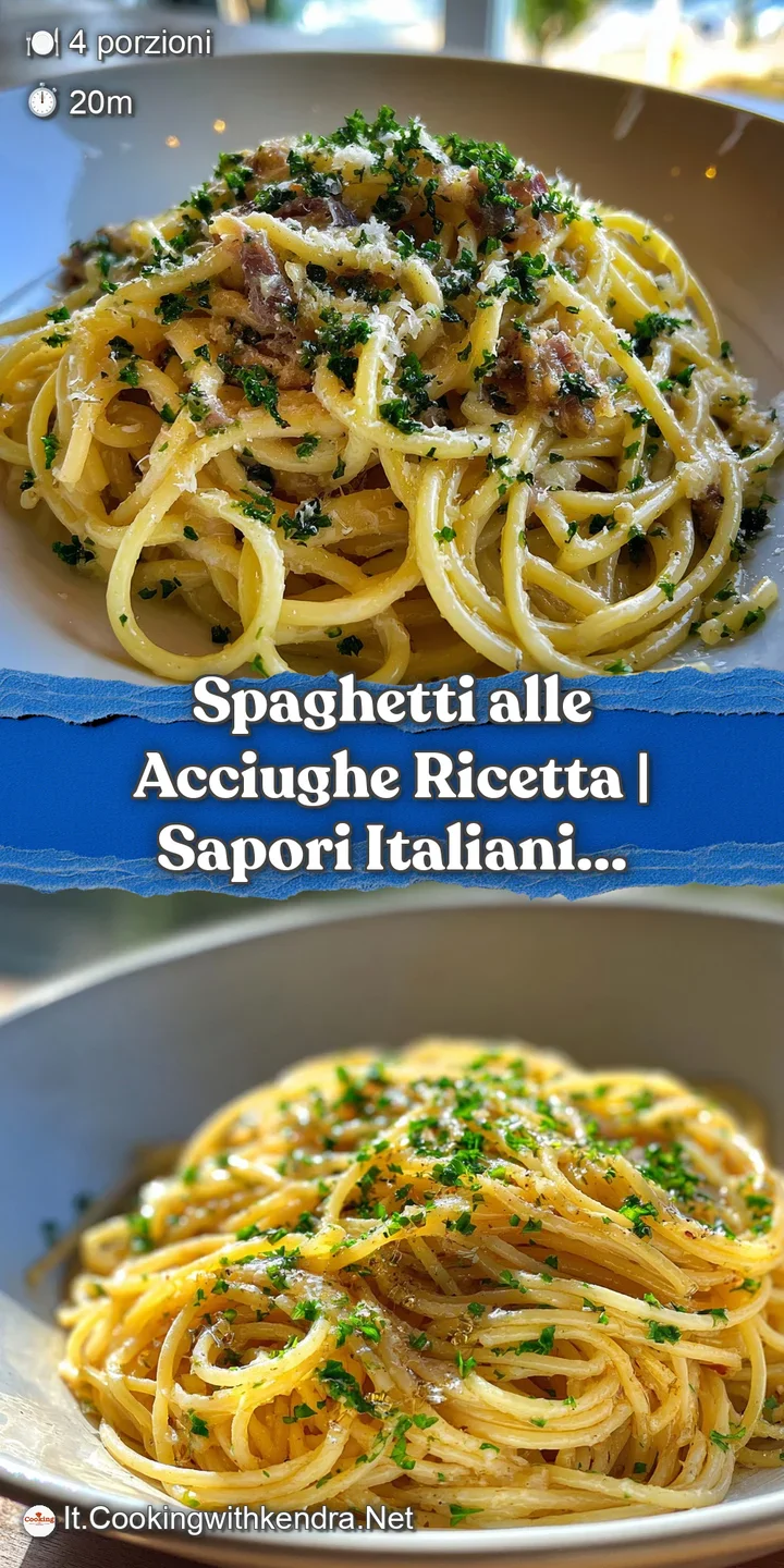 Close-up reveals the oily sheen of anchovies coating the pasta, speckled with briny capers and fresh herbs. A burst of fla...