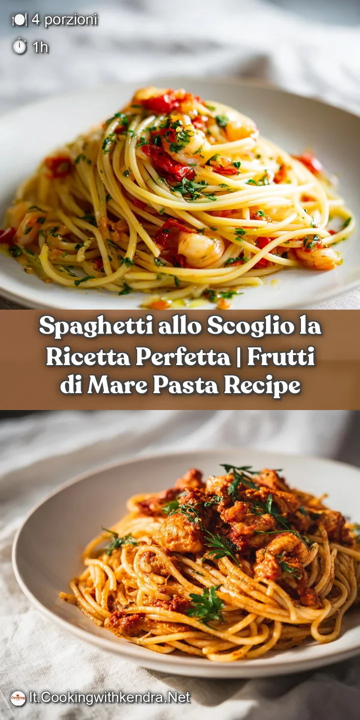 Close-up of tender shrimp and plump mussels intertwined with al dente spaghetti strands.