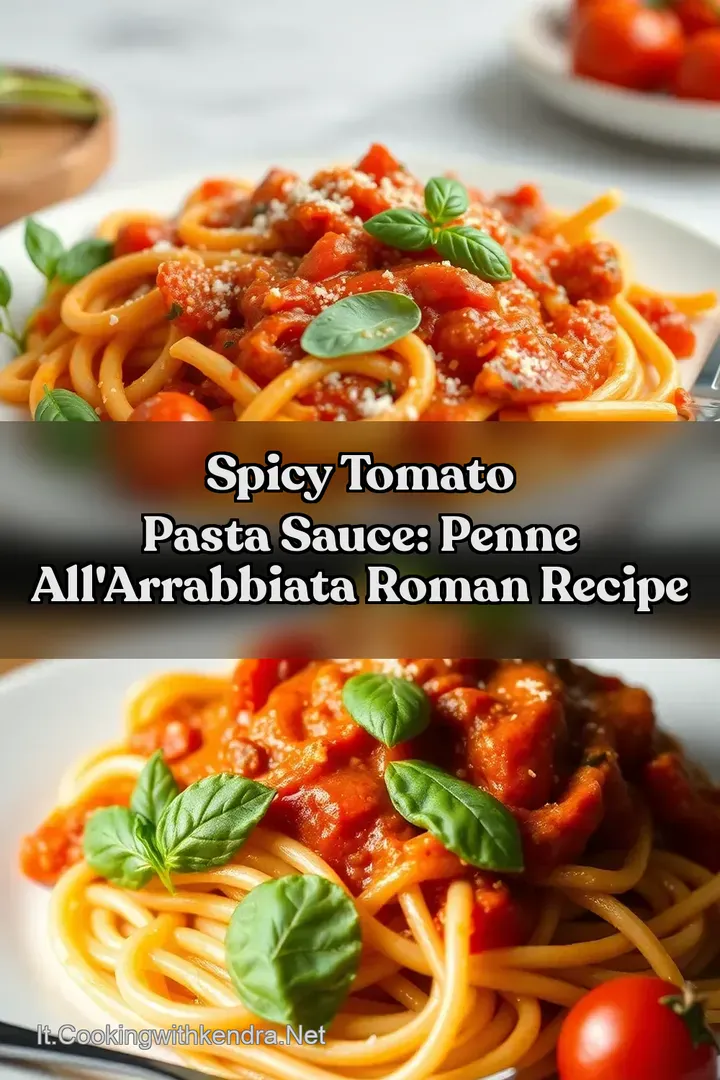 Spicy Tomato Pasta Sauce: Penne all Arrabbiata Roman Recipe
