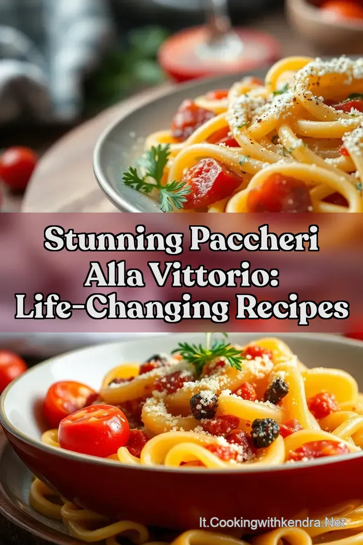 Stunning Paccheri alla Vittorio: Life-Changing Recipes