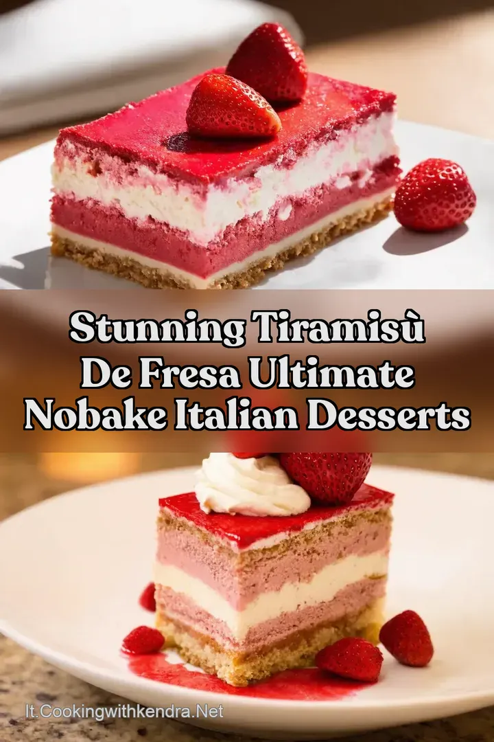 Stunning Tiramis&ugrave; de Fresa Ultimate NoBake Italian Desserts