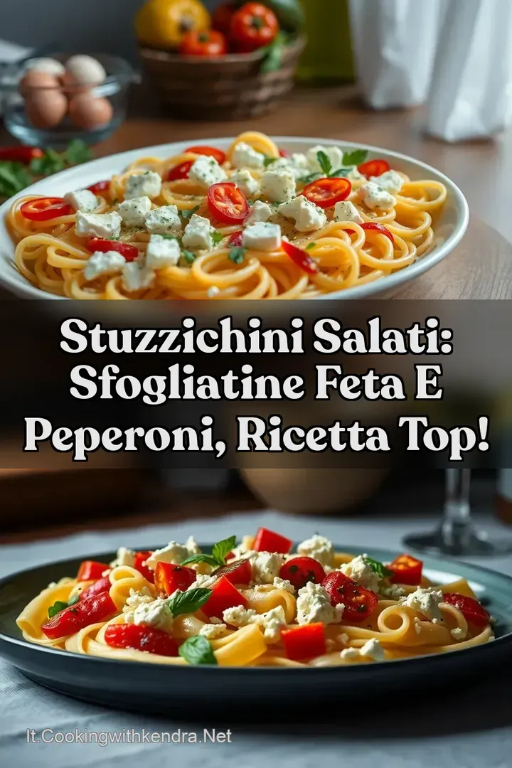 Stuzzichini salati: Sfogliatine Feta e Peperoni Ricetta TOP!