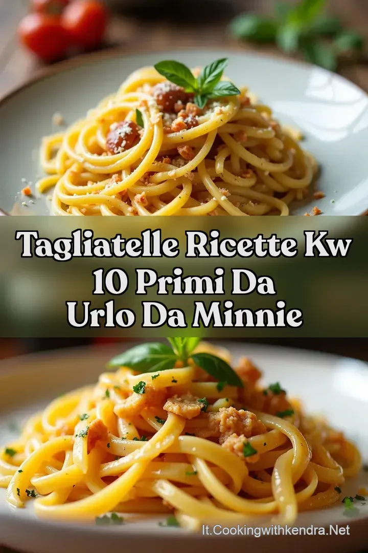 Tagliatelle Ricette kw 10 Primi da URLO da Minnie