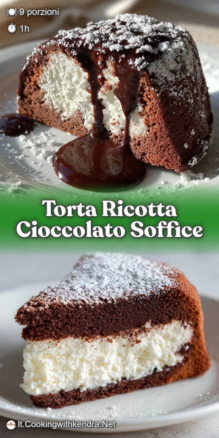 Close-up reveals the moist crumb and melted chocolate chunks within a creamy ricotta cake, promising a melt-in-your-mouth ...