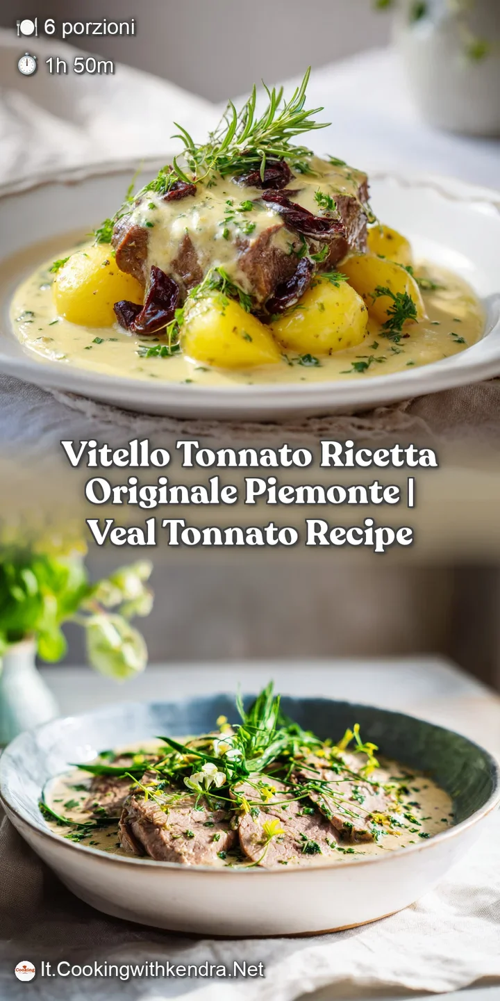 Close-up of tender veal bathed in a velvety tuna sauce, flecked with dark capers.