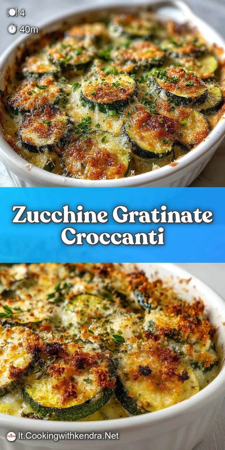 Close-up capturing the textures of bubbling, melted cheese and golden-brown, crunchy breadcrumbs on top of baked zucchini.