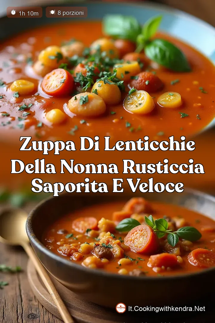 Zuppa di Lenticchie della Nonna Rusticcia Saporita e Veloce