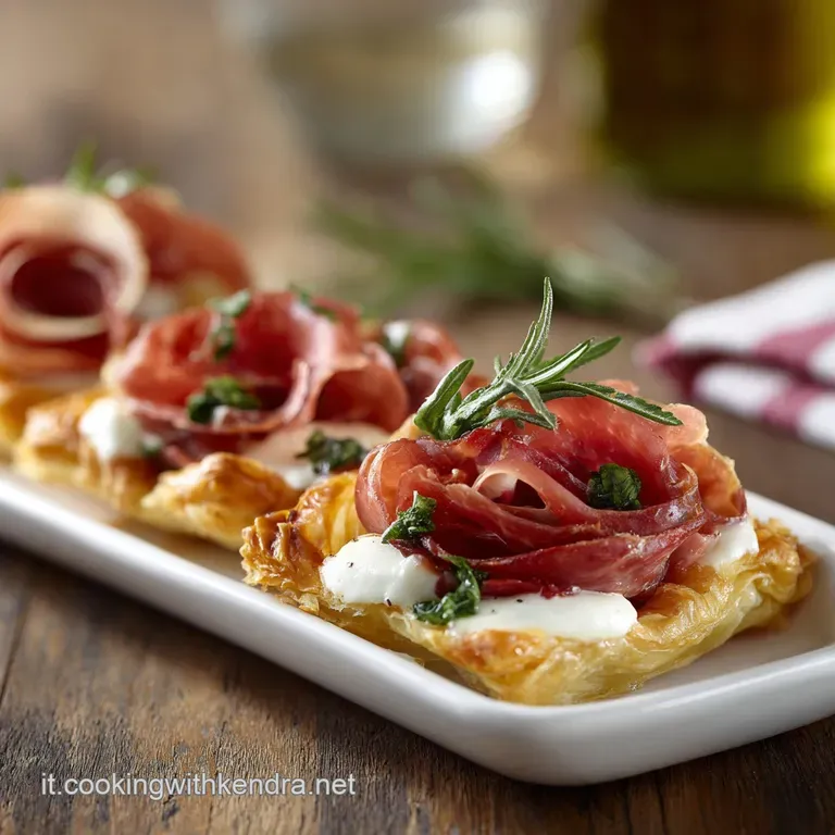 Albero Di Sfoglia Con Mozzarelline E Prosciutto: Ricetta Antipasto Facile presentation