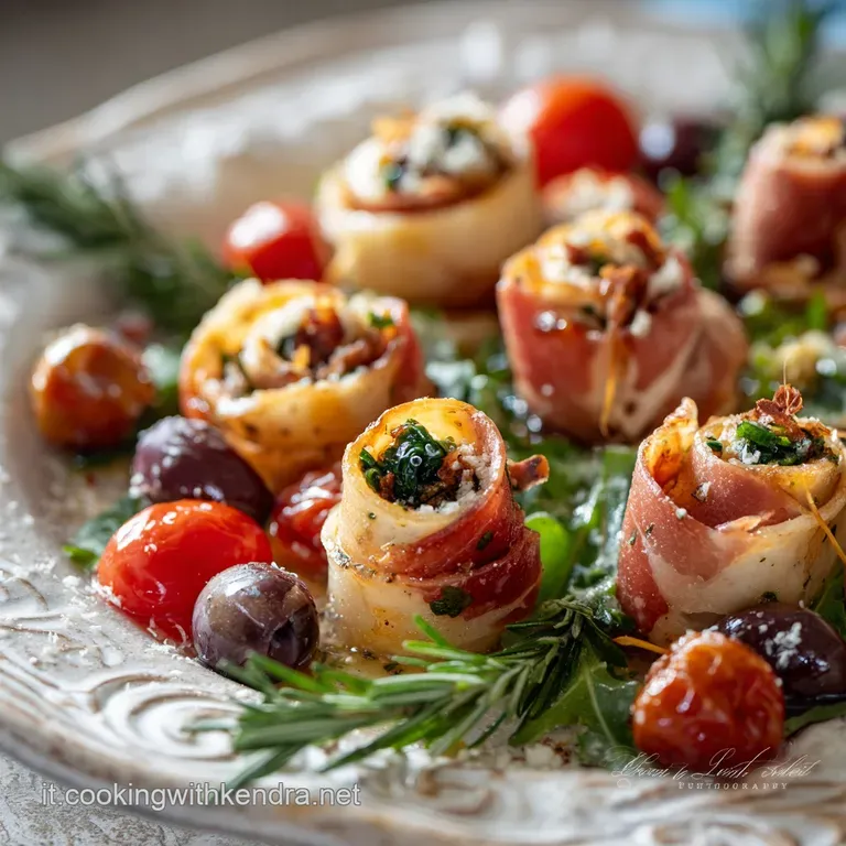 Antipasti di Natale: Cannoncini Salati con Mousse di Mortadella e Pistacchi