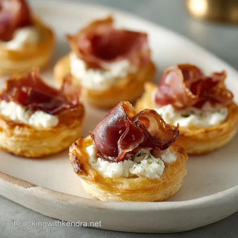 Antipasto con Pasta Sfoglia e Prosciutto Cremoso