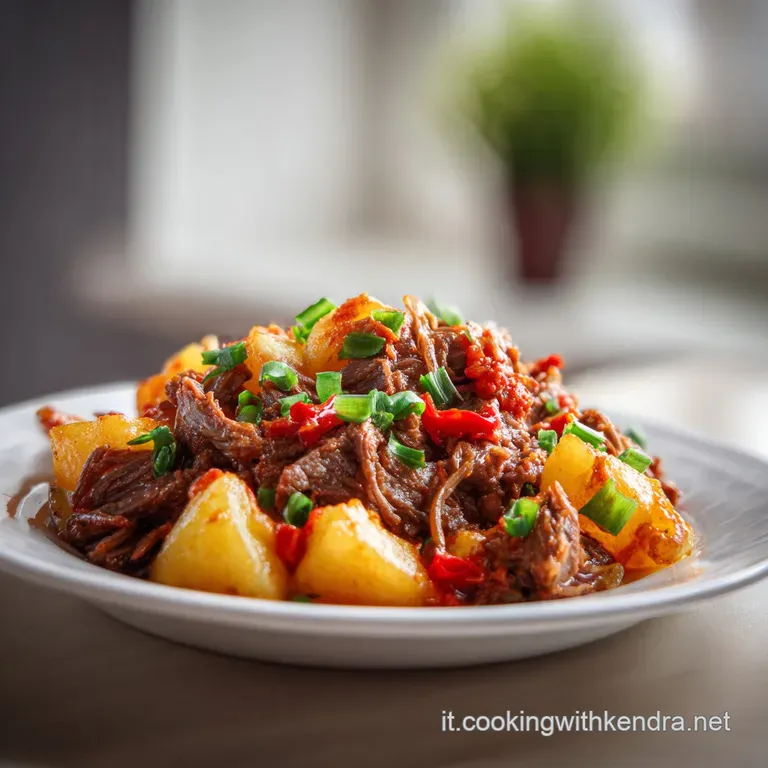 Crockpot Loaded Steak and Potato Bake Cremoso