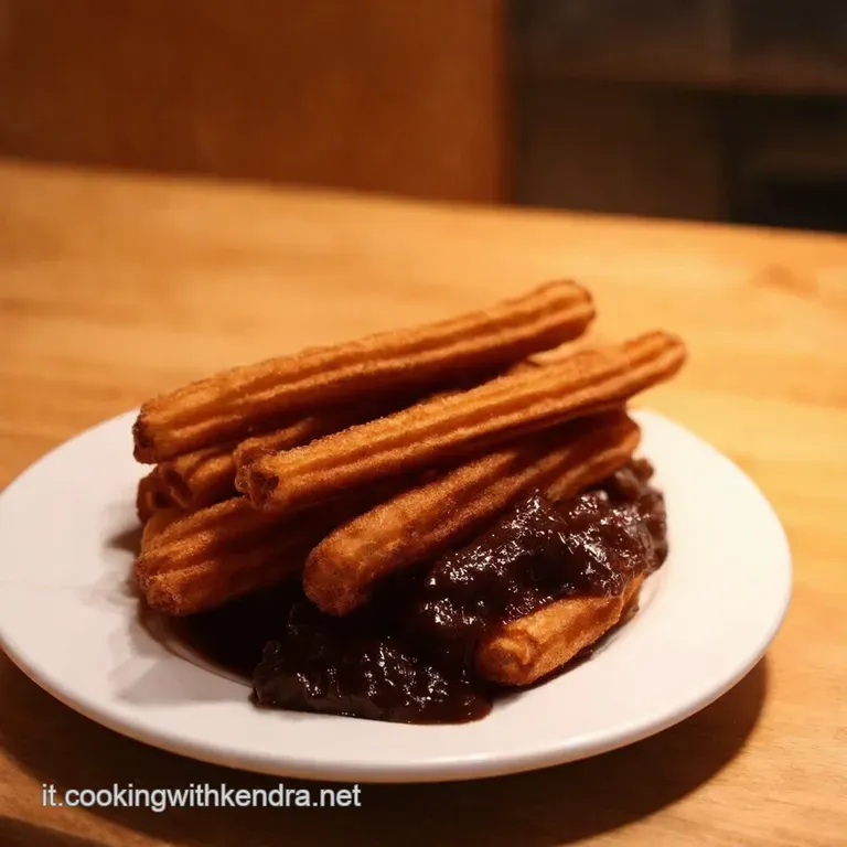 Churros Con Salsa Di Cioccolato presentation