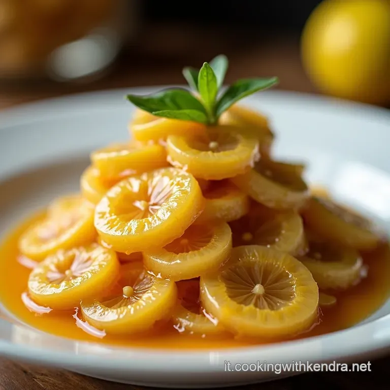 Pere Caramellate e Speziate Conserve Veloci con un Cuore di Cannella e Limone