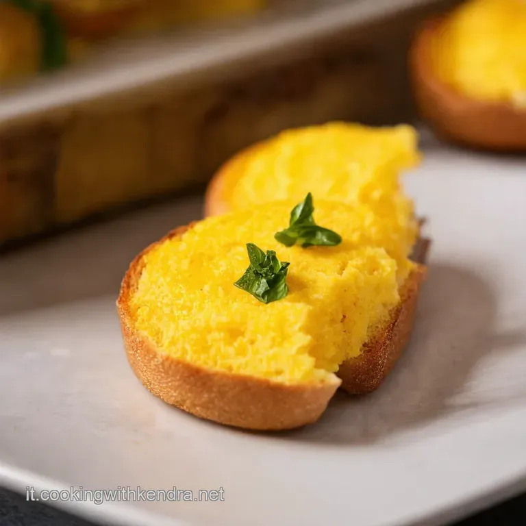 Crostini Di Polenta Ai Funghi Trifolati presentation