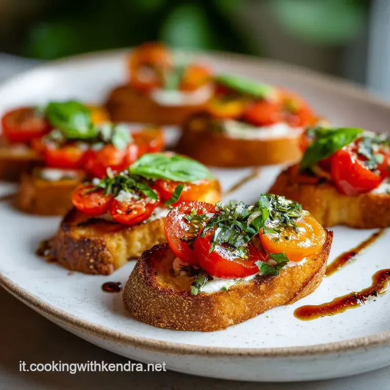 Ricetta di Crostini con Pomodoro e Basilico