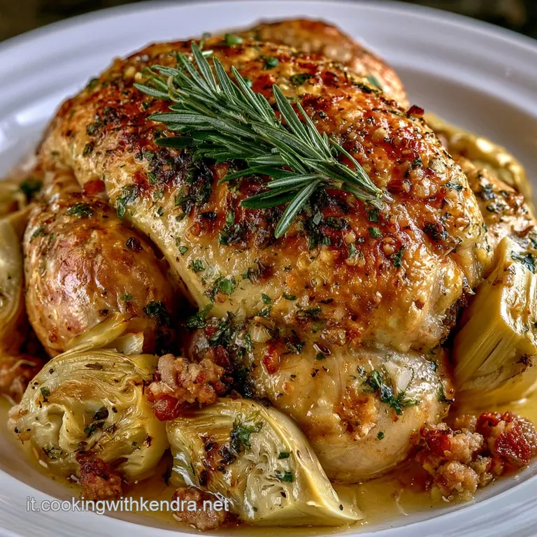 Faraona Ripiena con Carciofi e Salsiccia: Cuore Vellutato