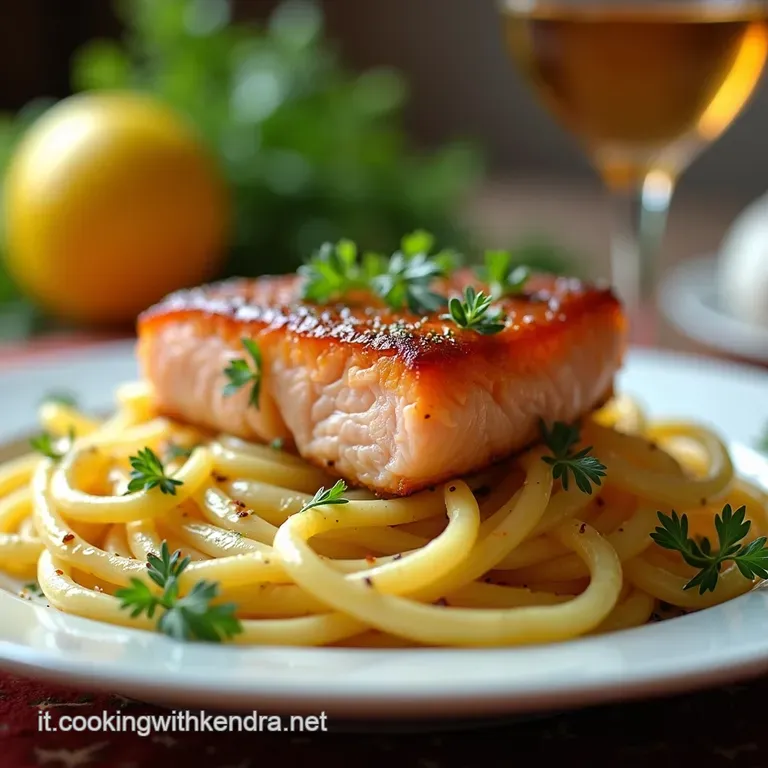 Filetto Di Salmone Al Limone Con Asparagi presentation