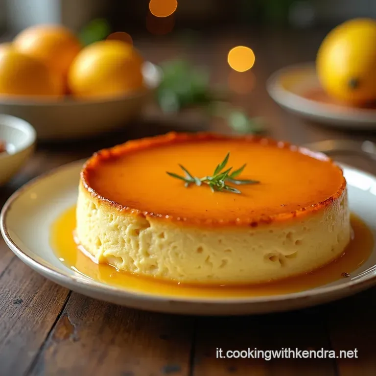 Flan De Mango Sin Horno Ricetta Facile E Veloce presentation