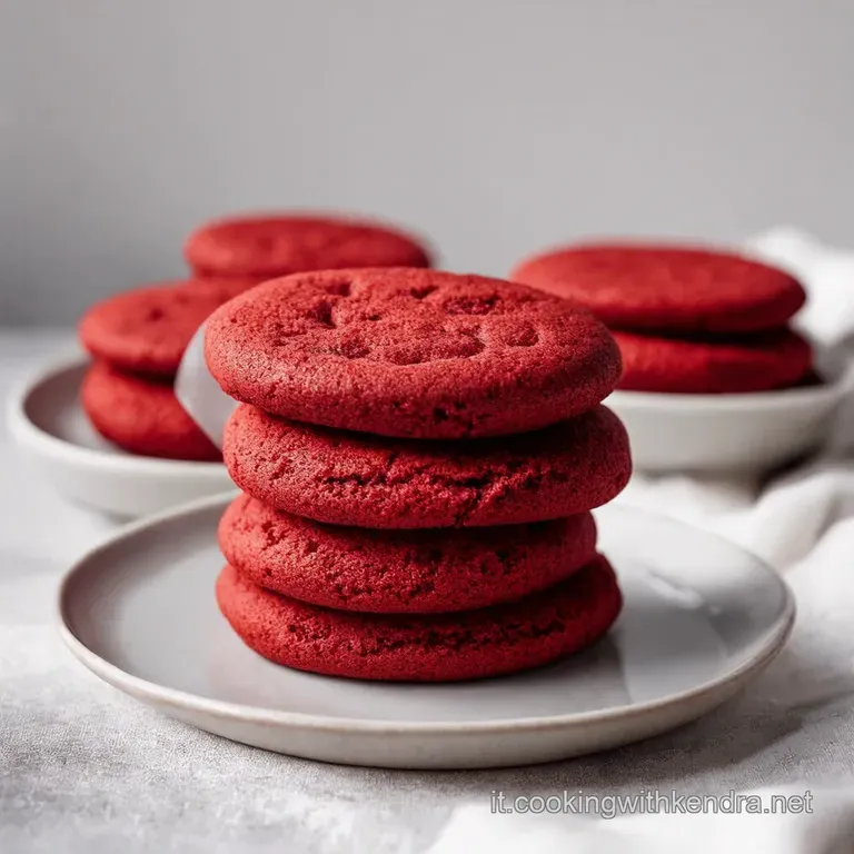 Galletas Craqueladas Red Velvet con Coraz&oacute;n de Chocolate