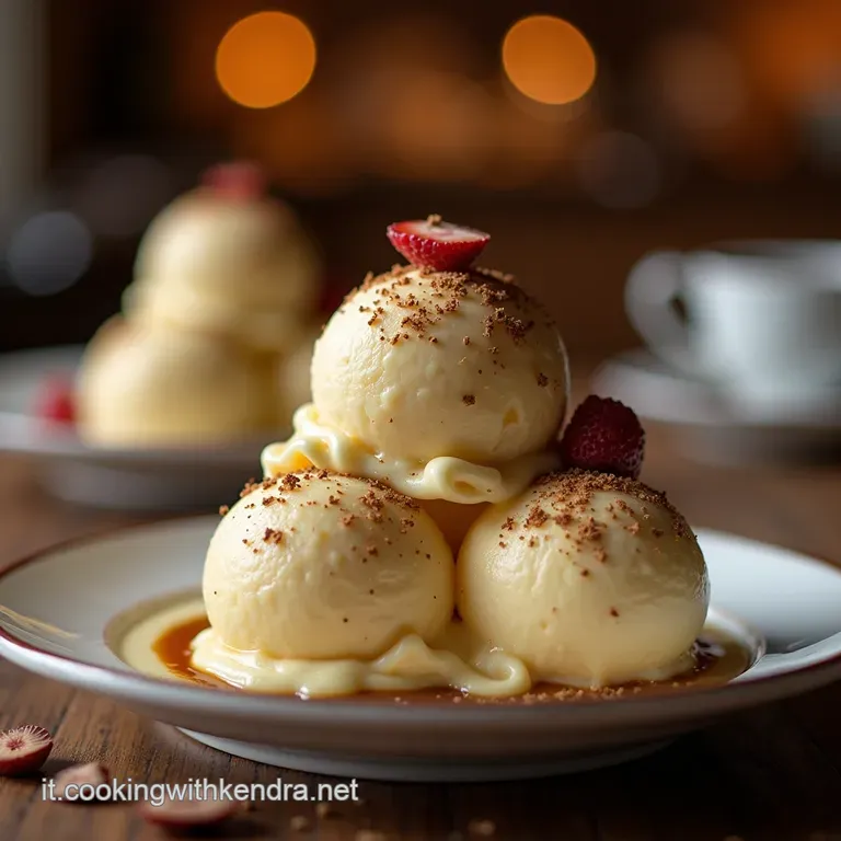 Gelato Al Caff&egrave; Cremoso Moka Magica Lautentico Sapore Italiano Senza Gelatiera presentation