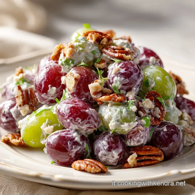 Insalata D Uva Cremosa con Noci Pecan e Zucchero