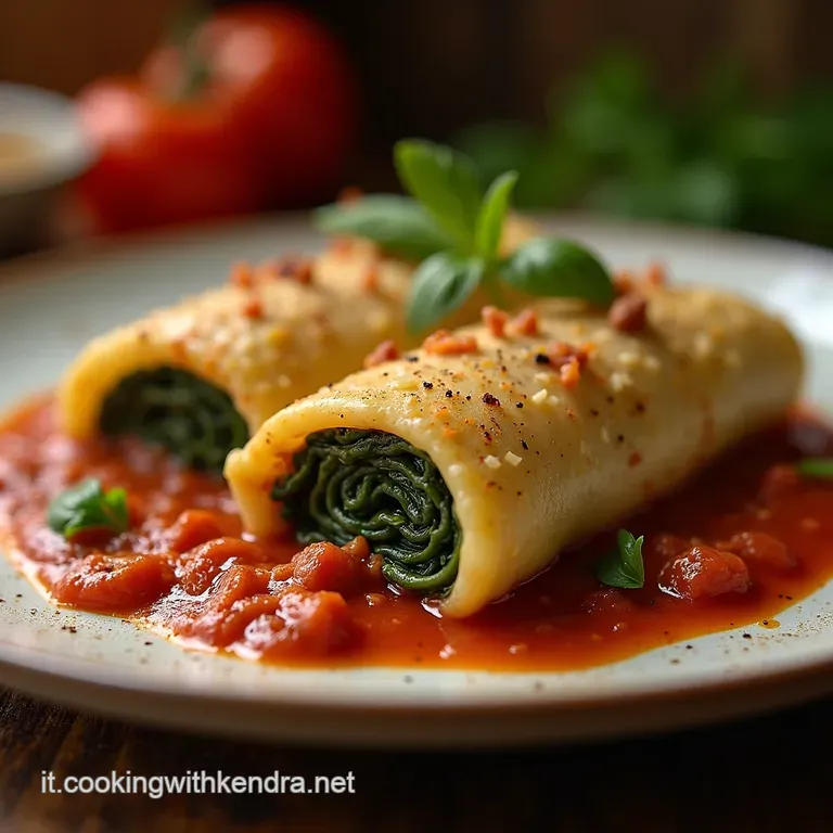 Involtini Di Cavolo Cappuccio Dorati Con Ripieno Rustico Di Salsiccia E Riso Integrale Glassati Al Pomodoro Aromatico presentation