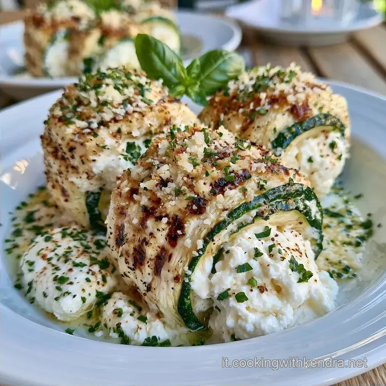 Involtini Zucchine Grigliate al Forno con Ricotta