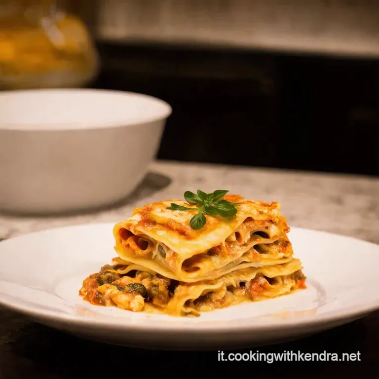 Lasagne Con Il Pesce a Seafood Symphony presentation