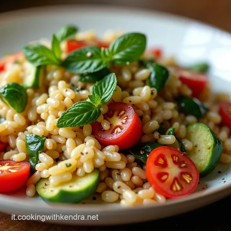 Orzo Perlato Sotto il Sole Insalata Mediterranea con Verdure Fresche e Profumo di Menta