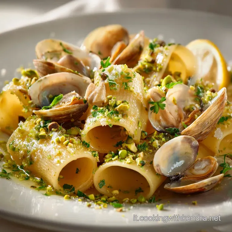 Paccheri del Golfo la ricetta elegante con vongole e pesto cremoso